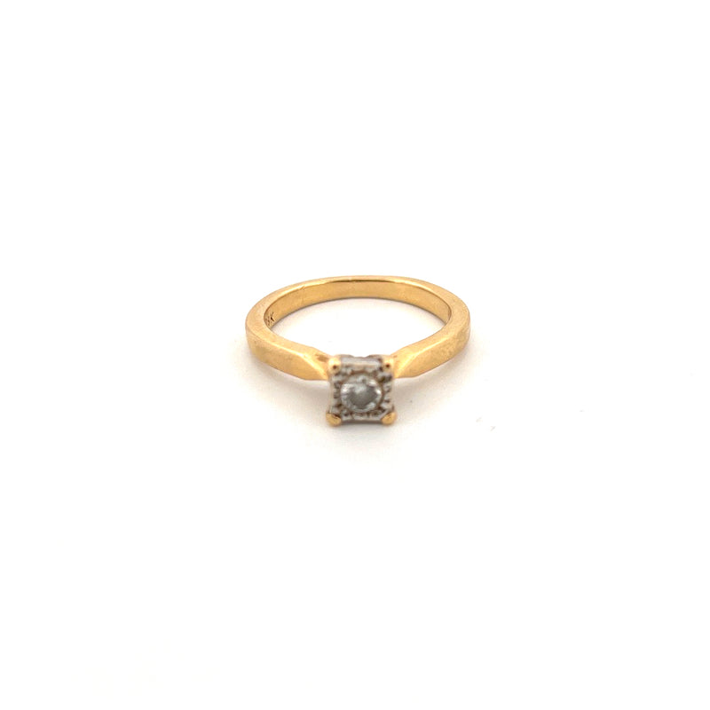 18kt Yellow Gold Solitaire Diamond Ring — frame 16