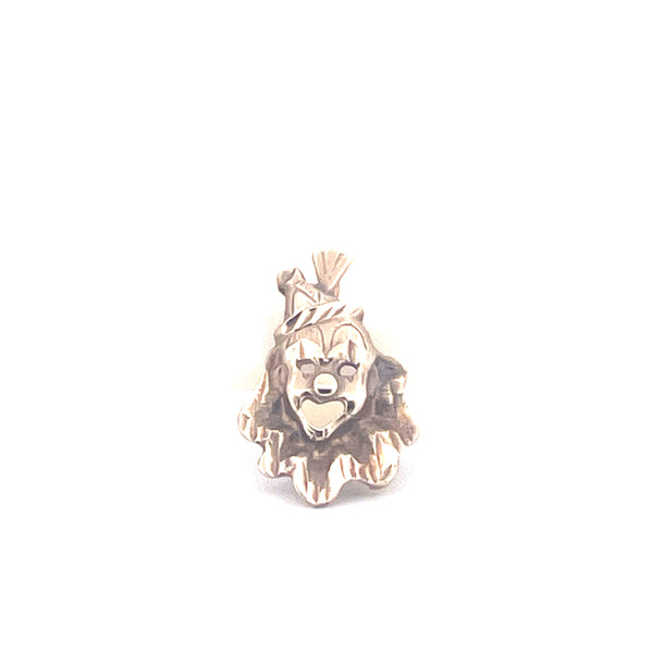 9KT Yellow Gold Clown Head Pendant