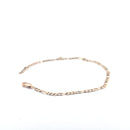 9KT Yellow Gold Figaro Bracelet