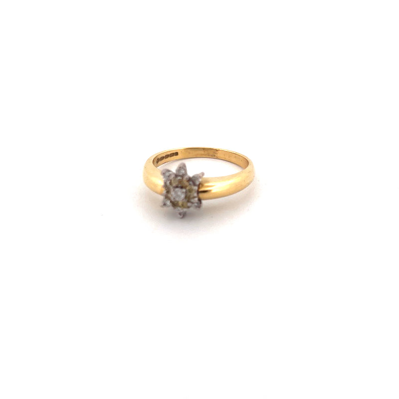 18kt Yellow Gold Diamond Cluster Ring — frame 1