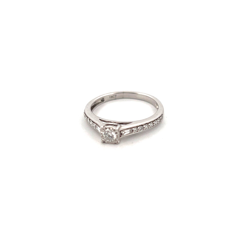 18kt White Gold Solitaire Diamond Ring — frame 23