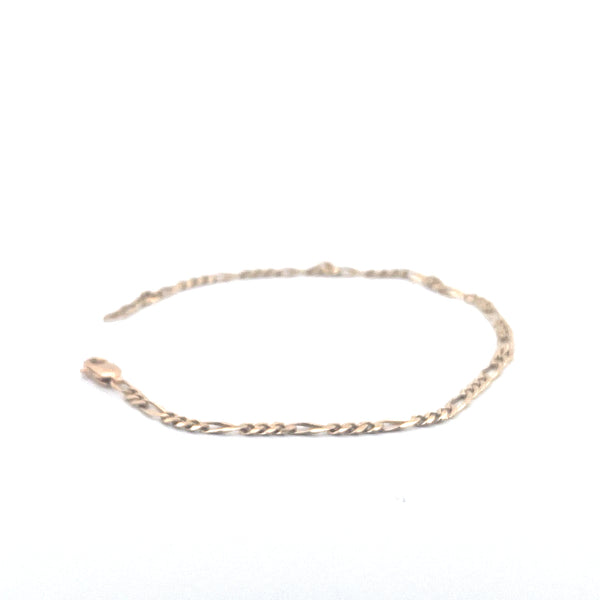 9KT Yellow Gold Figaro Bracelet