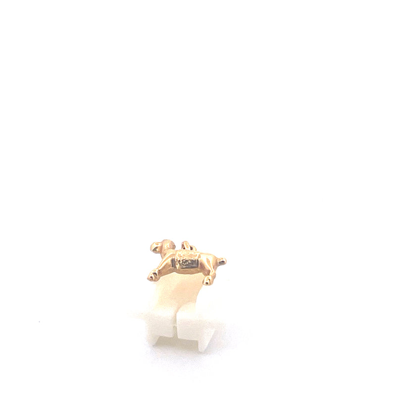 9KT Yellow Gold Dog Pendant