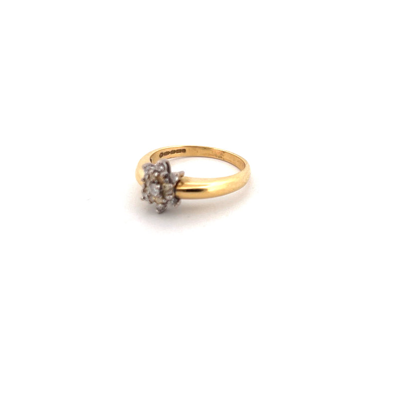 18kt Yellow Gold Diamond Cluster Ring — frame 2