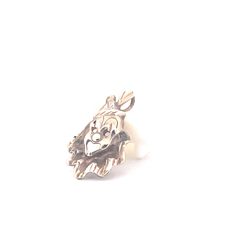 9KT Yellow Gold Clown Head Pendant