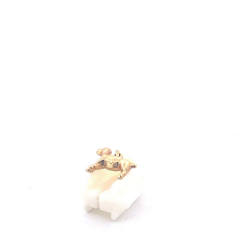 9KT Yellow Gold Dog Pendant