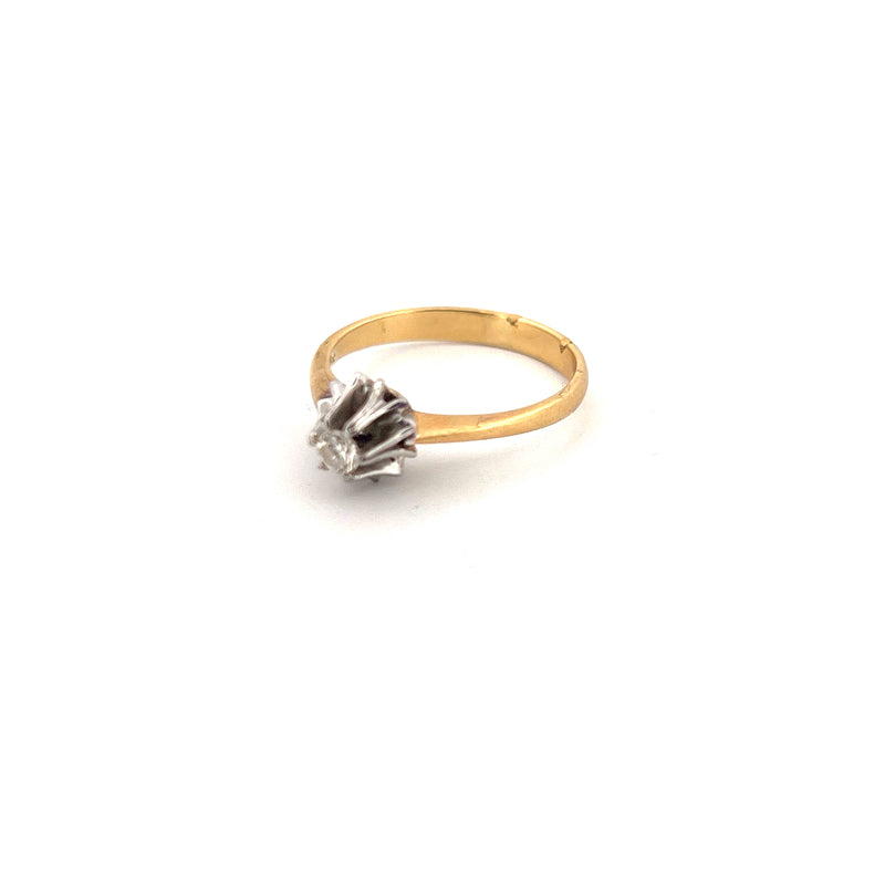 18kt Yellow Gold Solitaire Diamond Ring — frame 4