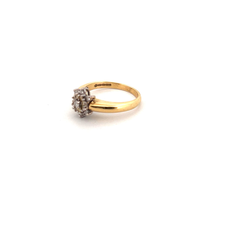 18kt Yellow Gold Diamond Cluster Ring — frame 3