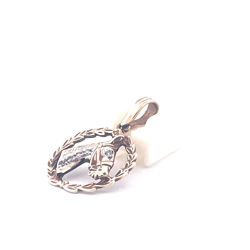 9KT Yellow Gold Horse Pendant