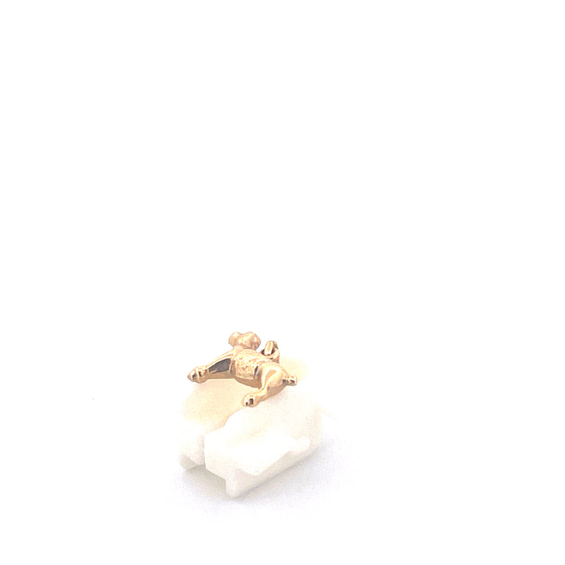 9KT Yellow Gold Dog Pendant