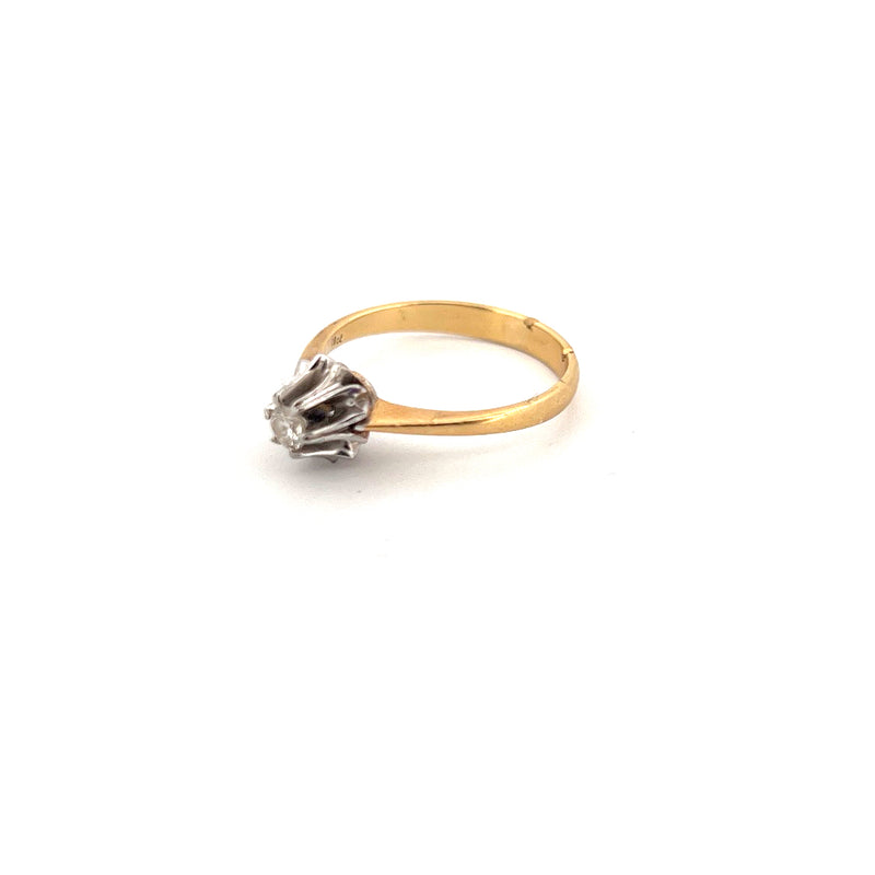 18kt Yellow Gold Solitaire Diamond Ring — frame 5