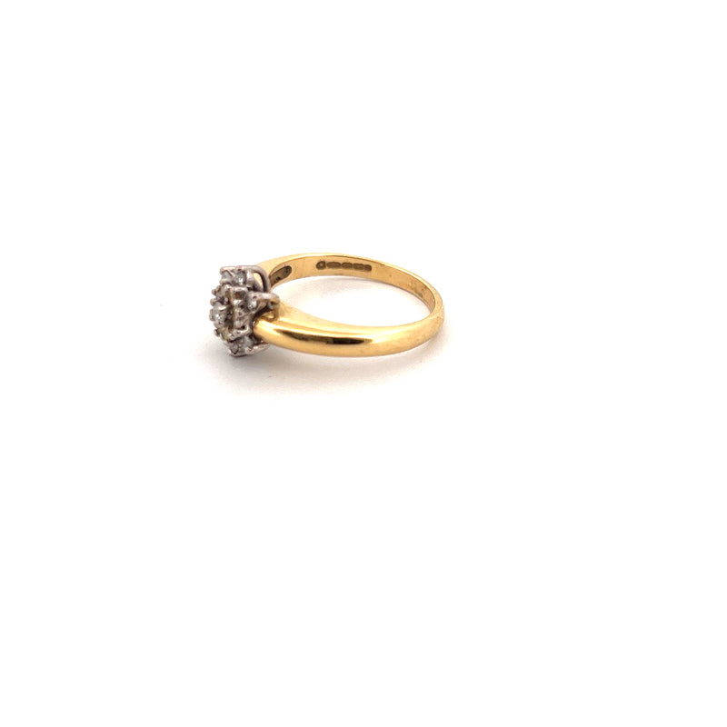 18kt Yellow Gold Diamond Cluster Ring — frame 4