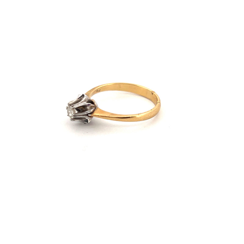 18kt Yellow Gold Solitaire Diamond Ring — frame 6