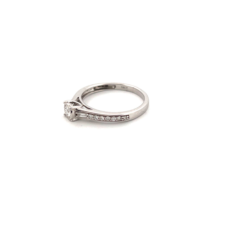 18kt White Gold Solitaire Diamond Ring — frame 2