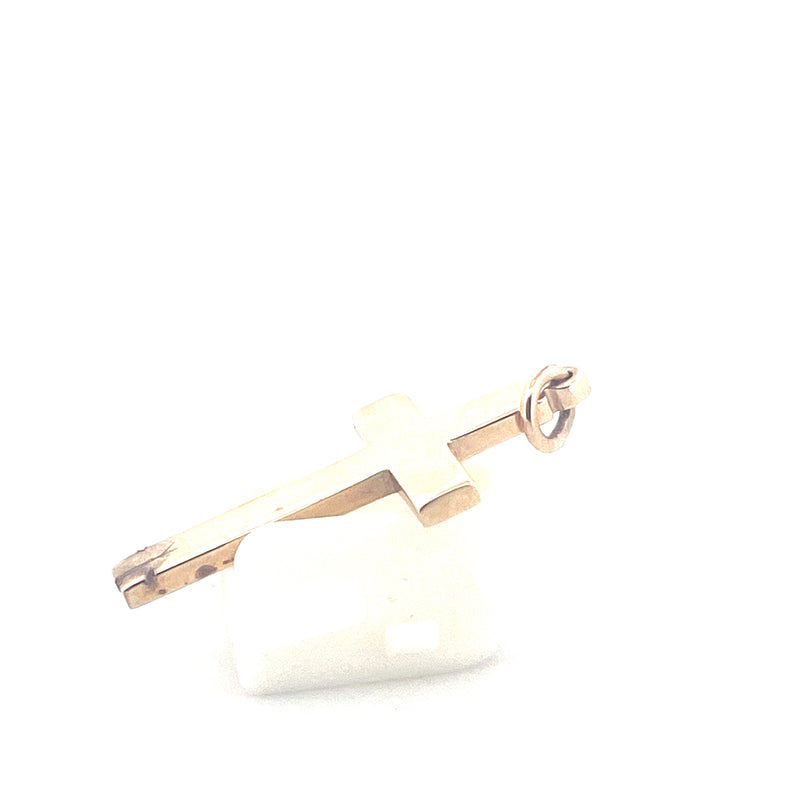 9KT Yellow Gold Cross Pendant