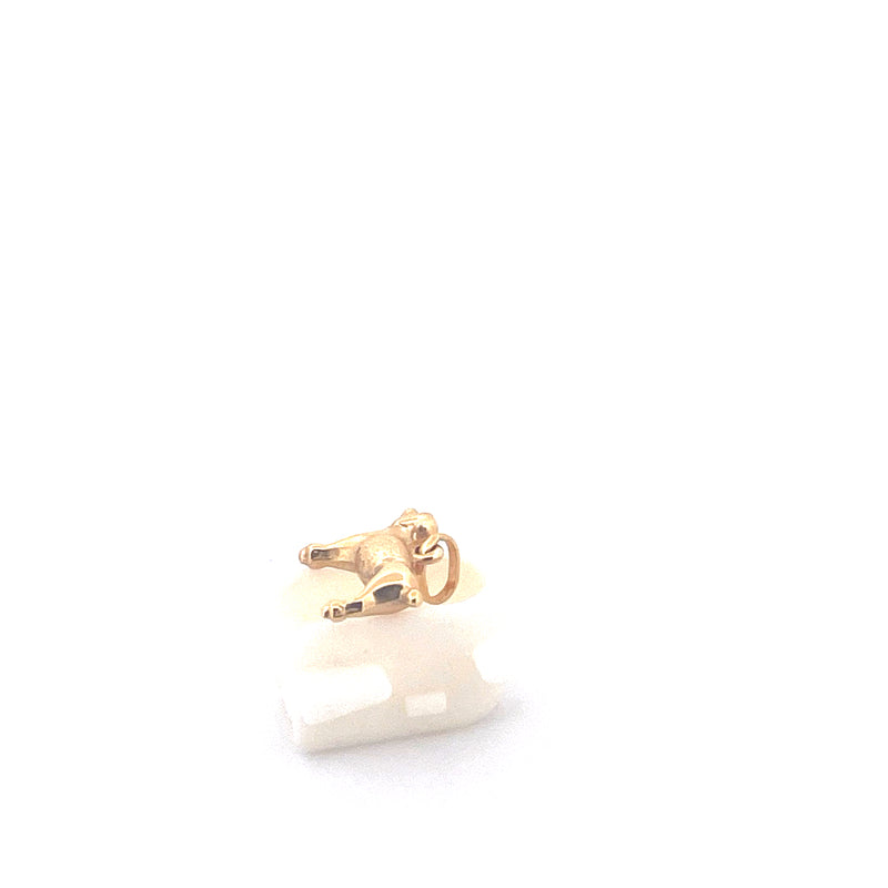 9KT Yellow Gold Dog Pendant