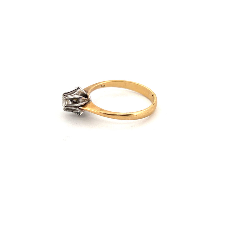 18kt Yellow Gold Solitaire Diamond Ring — frame 7