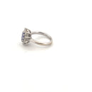 18kt White Gold Tanzanite & Diamond Cluster Ring