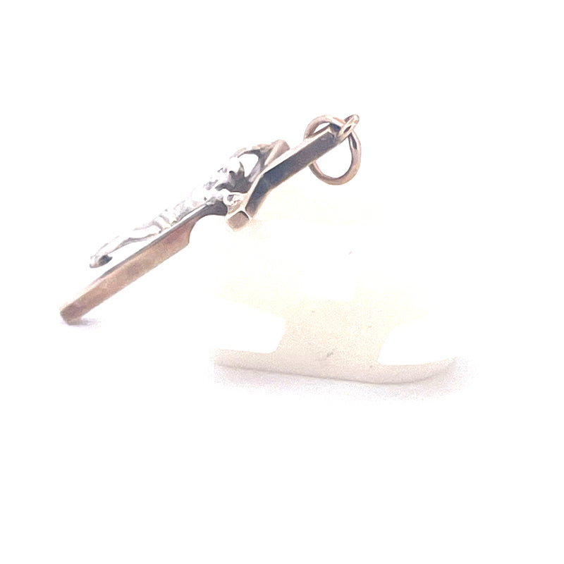 9KT Yellow & White Gold Cross Pendant