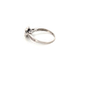 18kt White Gold Solitaire Illusion Set Halo Ring