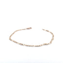 9KT Yellow Gold Figaro Bracelet