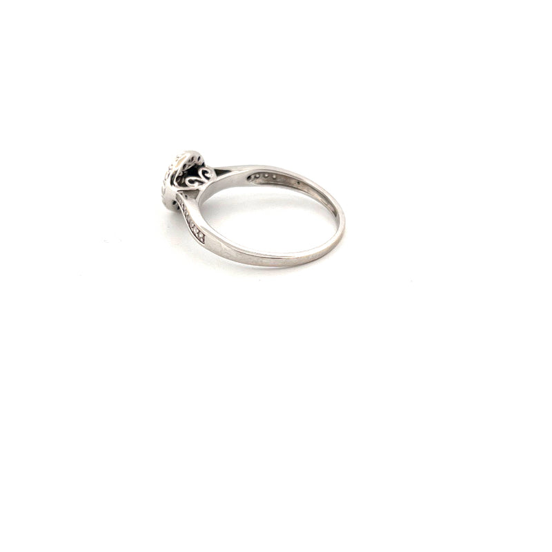 18kt White Gold Solitaire Illusion Set Halo Ring — frame 6