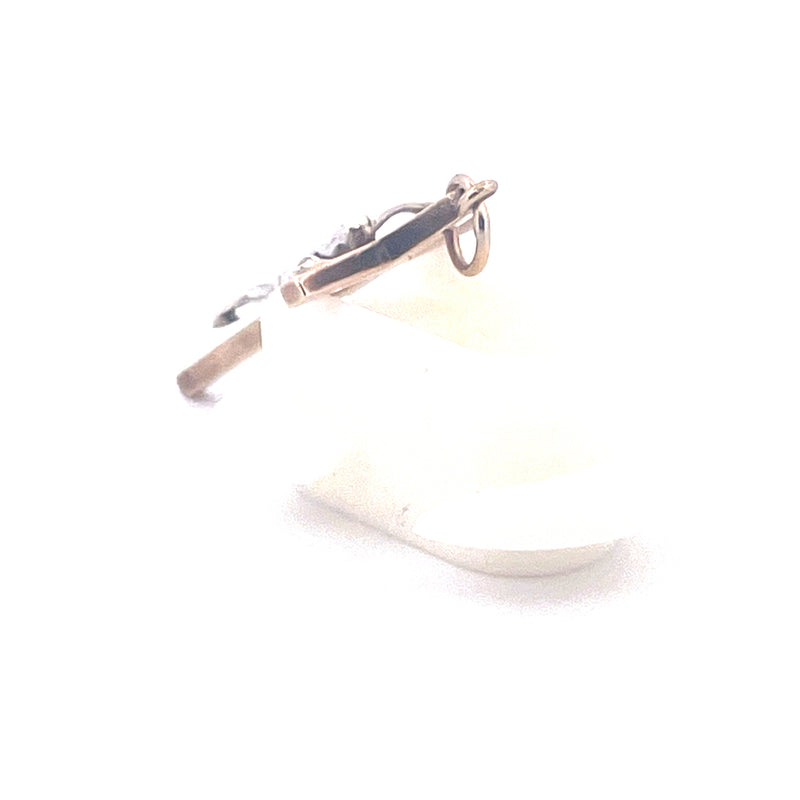 9KT Yellow & White Gold Cross Pendant