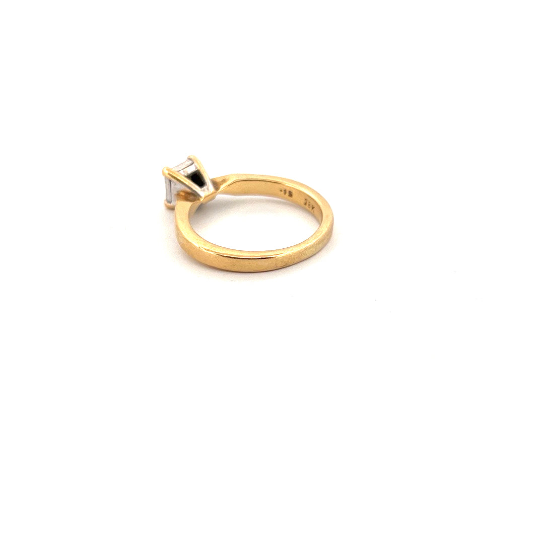 18kt Yellow Gold Solitaire Diamond Ring
