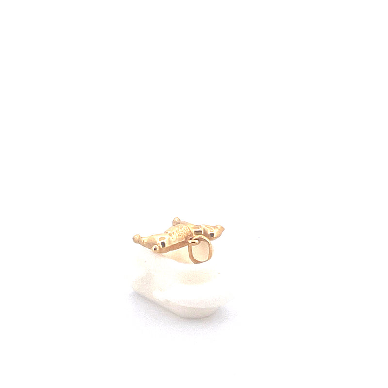 9KT Yellow Gold Dog Pendant