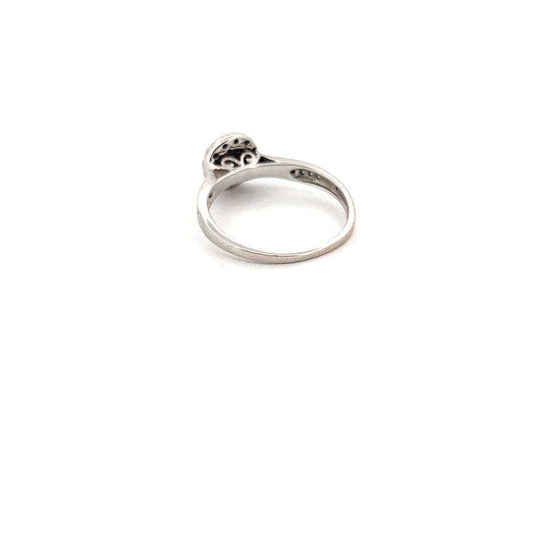 18kt White Gold Solitaire Illusion Set Halo Ring — frame 8
