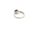 18kt White Gold Solitaire Illusion Set Halo Ring