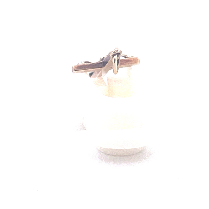 9KT Yellow & White Gold Cross Pendant