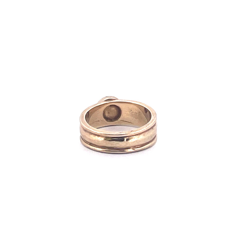 9KT Yellow Gold Ring Purple Stone