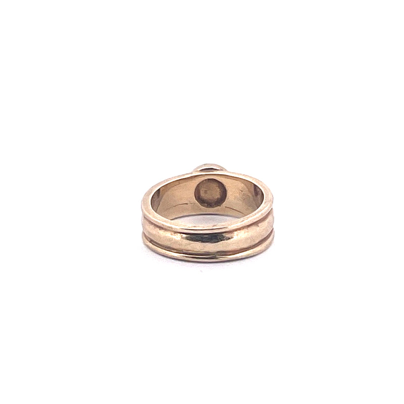 9KT Yellow Gold Ring Purple Stone