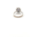 18kt White Gold Tanzanite & Diamond Cluster Ring