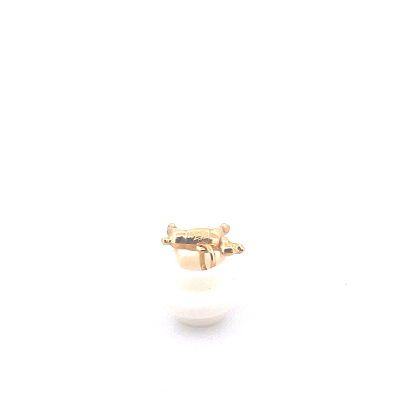 9KT Yellow Gold Dog Pendant