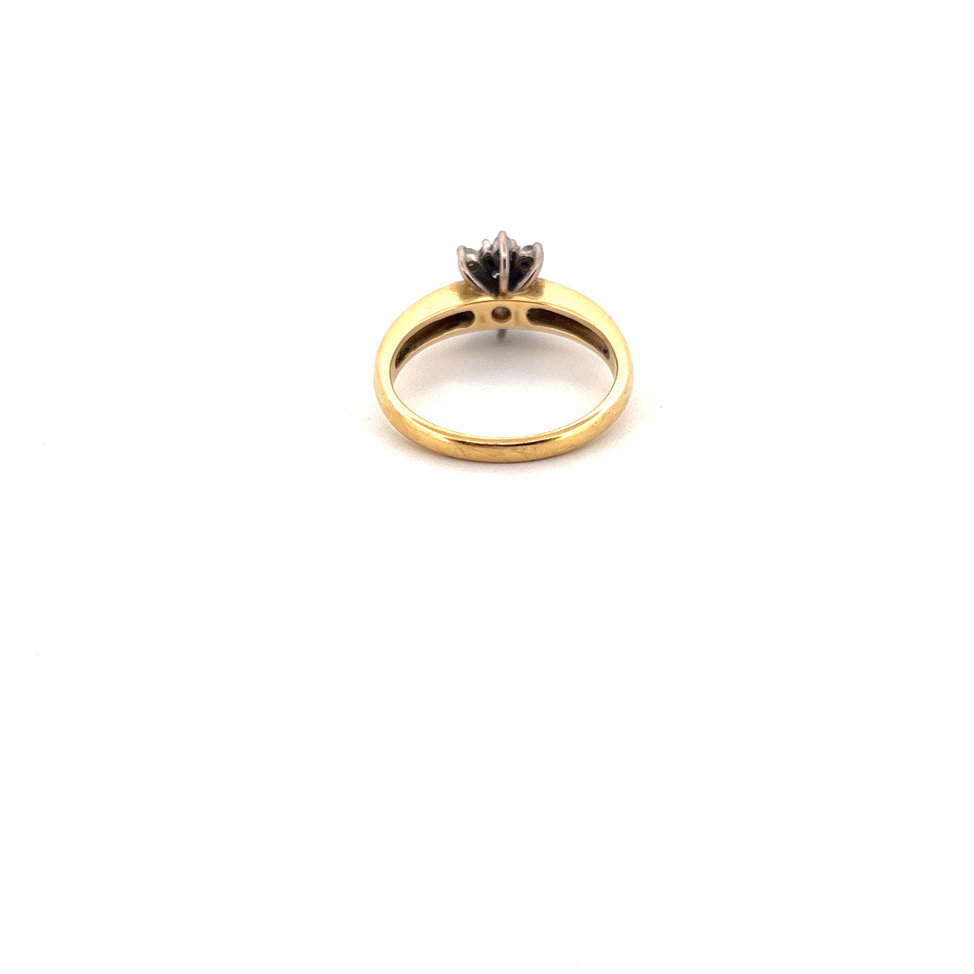 18kt Yellow Gold Diamond Cluster Ring