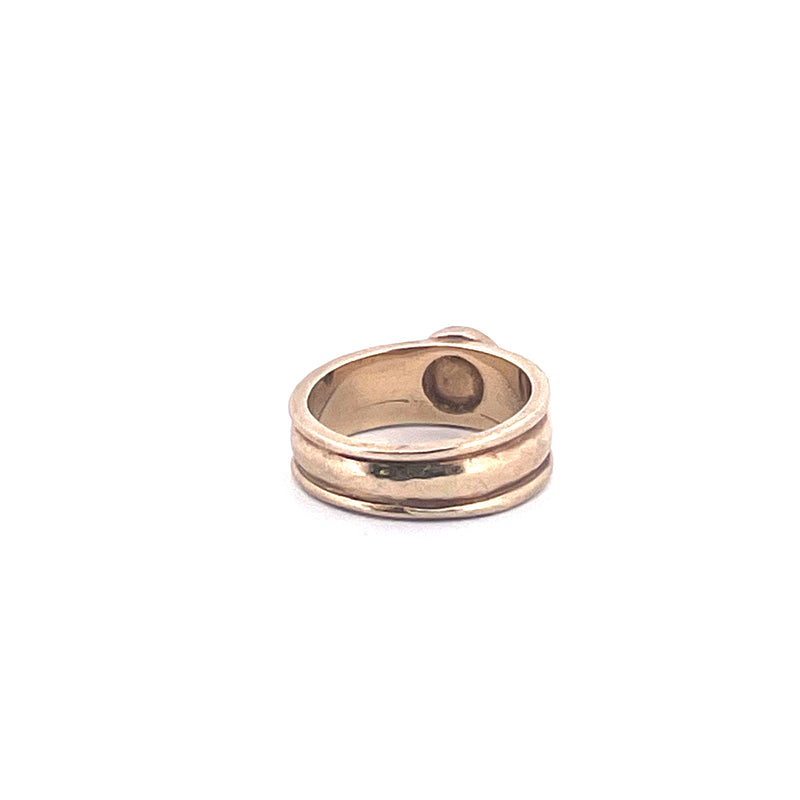 9KT Yellow Gold Ring Purple Stone