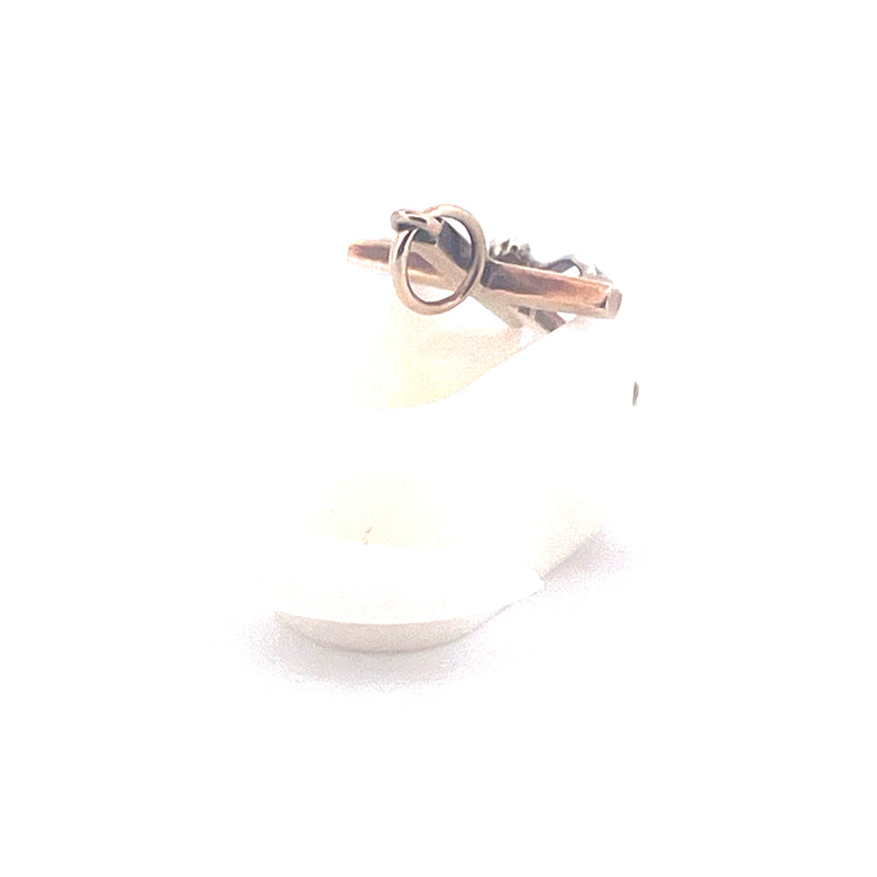 9KT Yellow & White Gold Cross Pendant