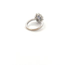 18kt White Gold Tanzanite & Diamond Cluster Ring