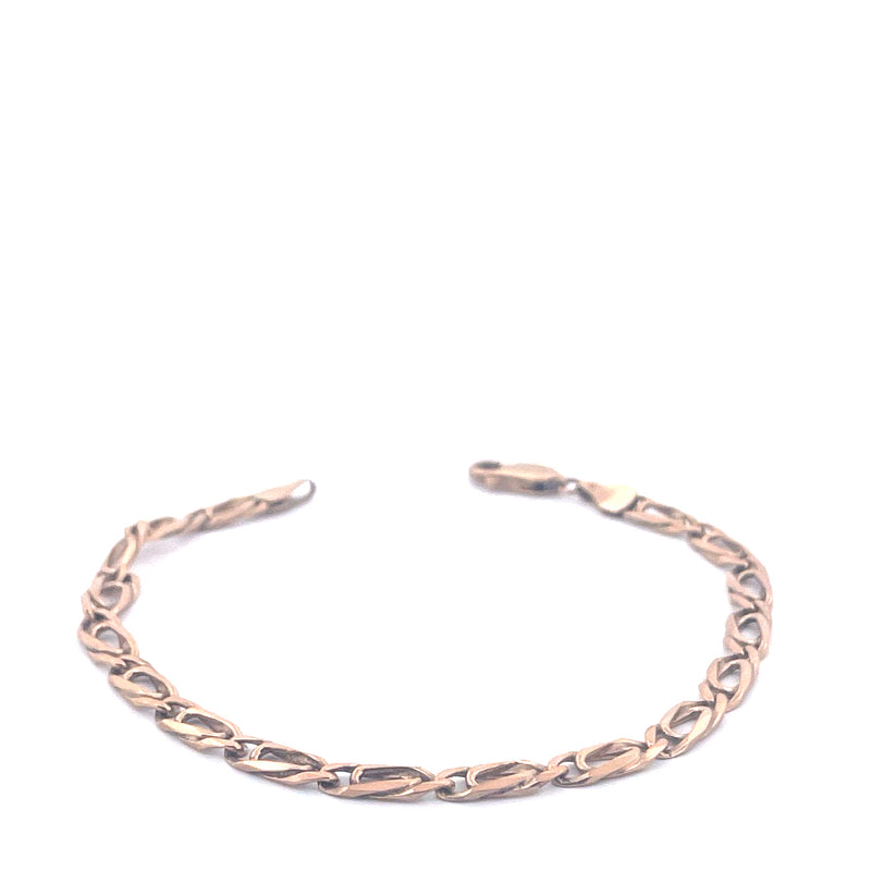 9KT Yellow Gold Oval Link Bracelet
