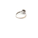 18kt White Gold Solitaire Illusion Set Halo Ring