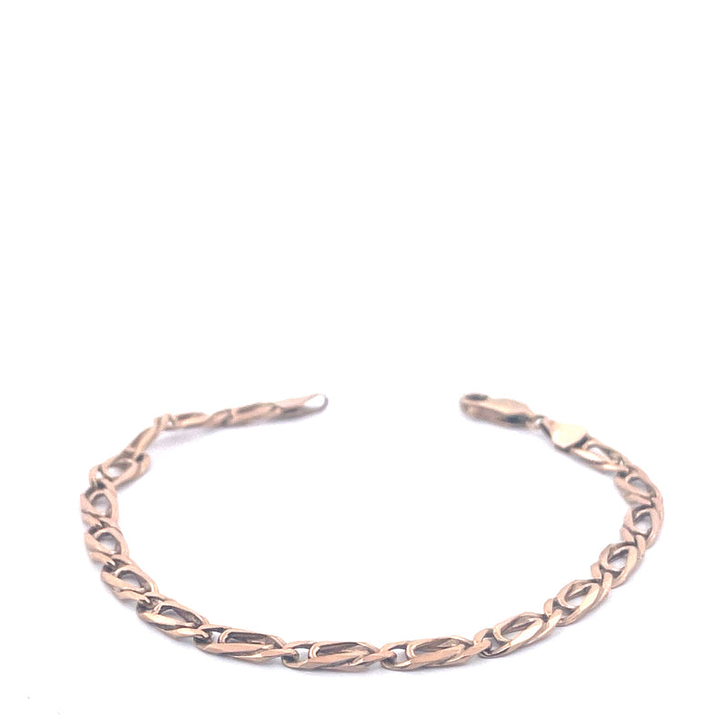 9KT Yellow Gold Oval Link Bracelet