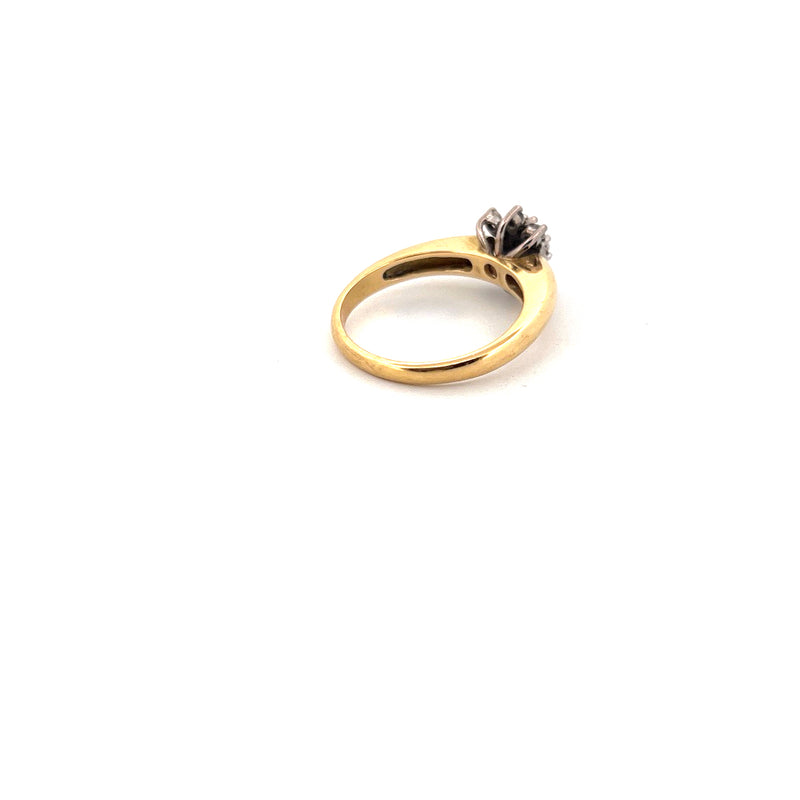 18kt Yellow Gold Diamond Cluster Ring — frame 15