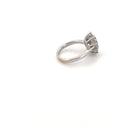 18kt White Gold Tanzanite & Diamond Cluster Ring
