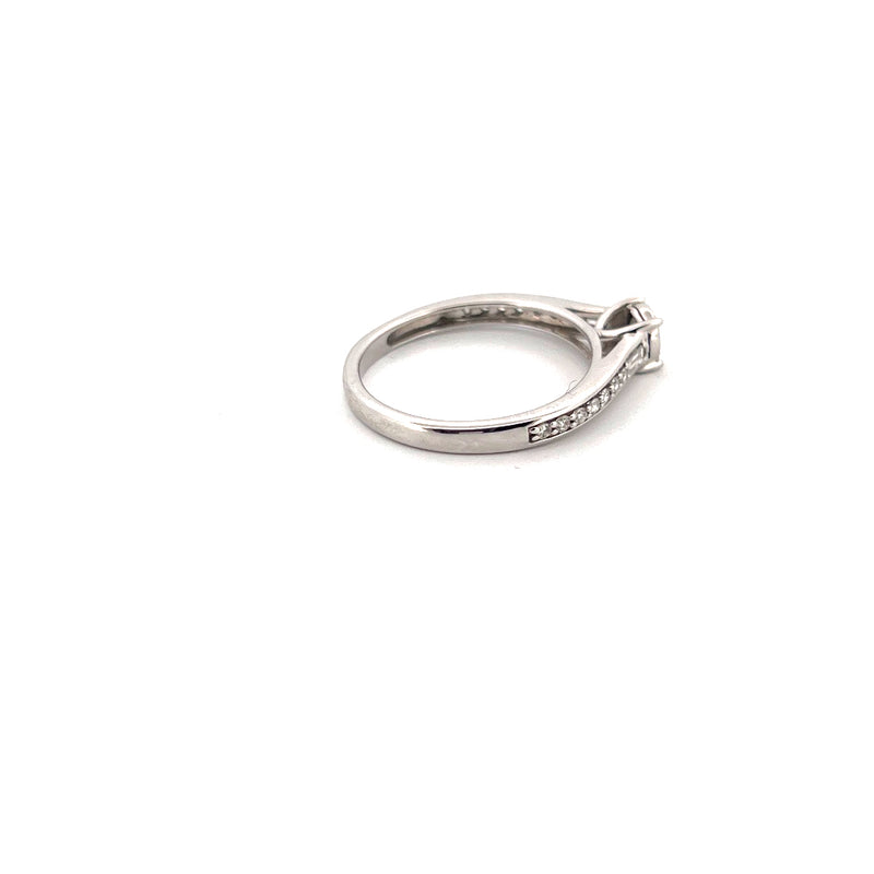 18kt White Gold Solitaire Diamond Ring — frame 15