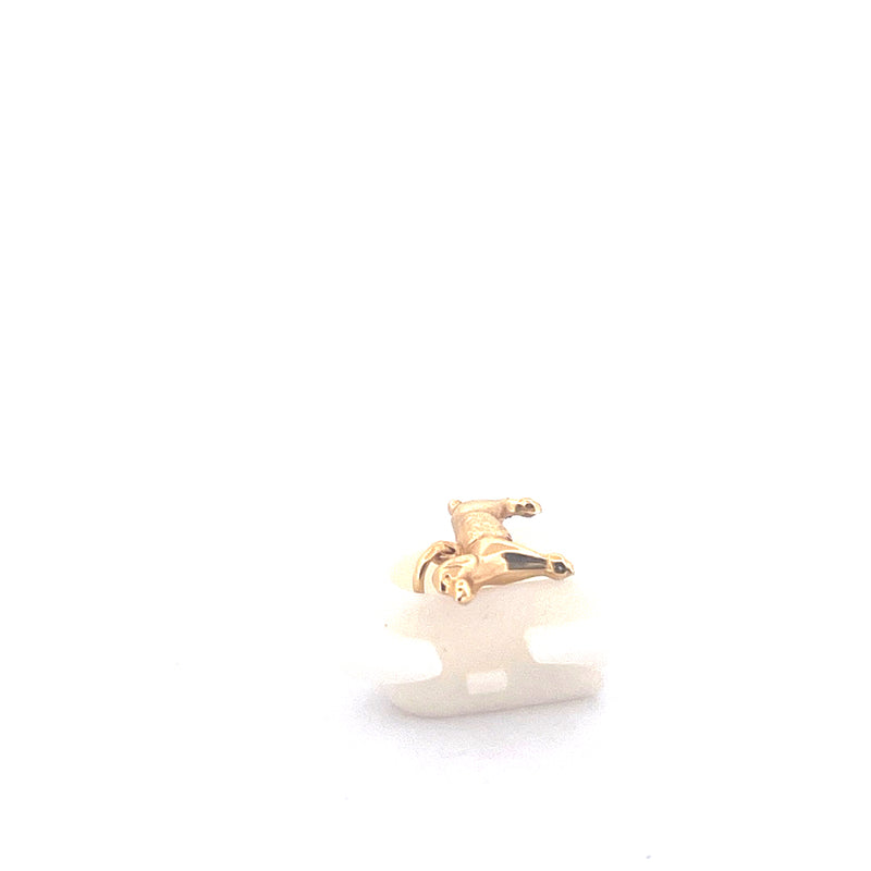 9KT Yellow Gold Dog Pendant