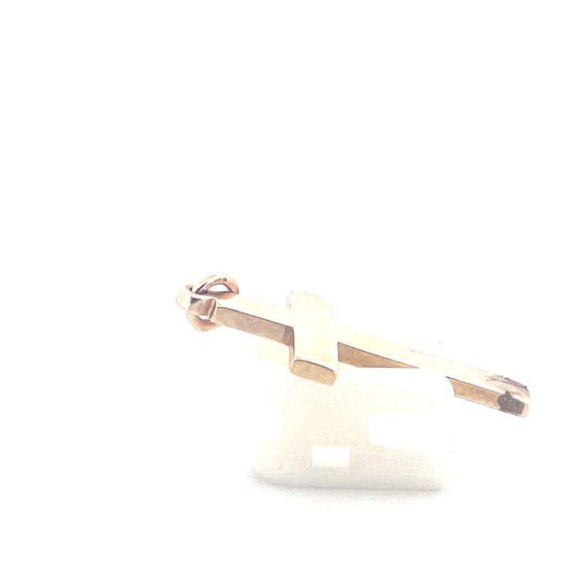 9KT Yellow Gold Cross Pendant