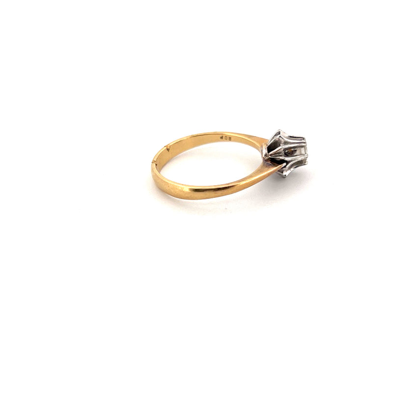 18kt Yellow Gold Solitaire Diamond Ring — frame 20