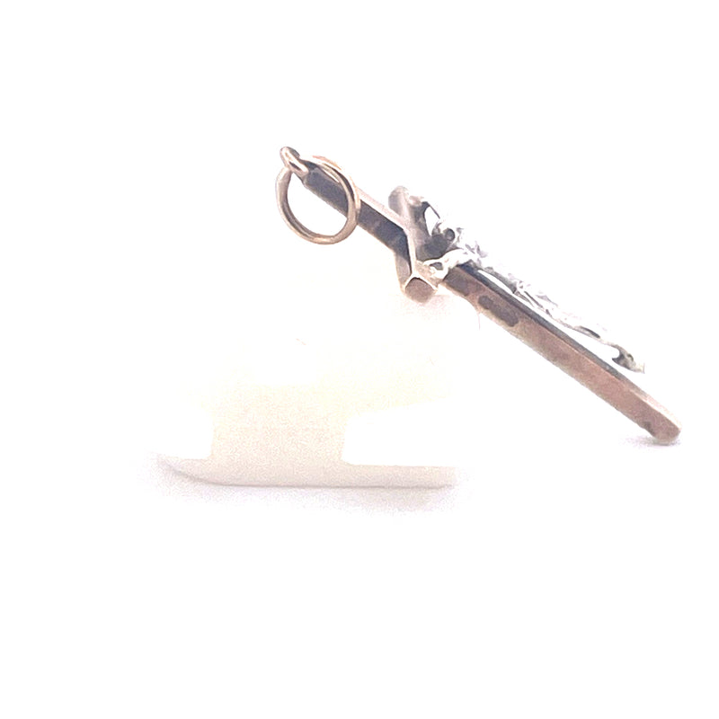 9KT Yellow & White Gold Cross Pendant